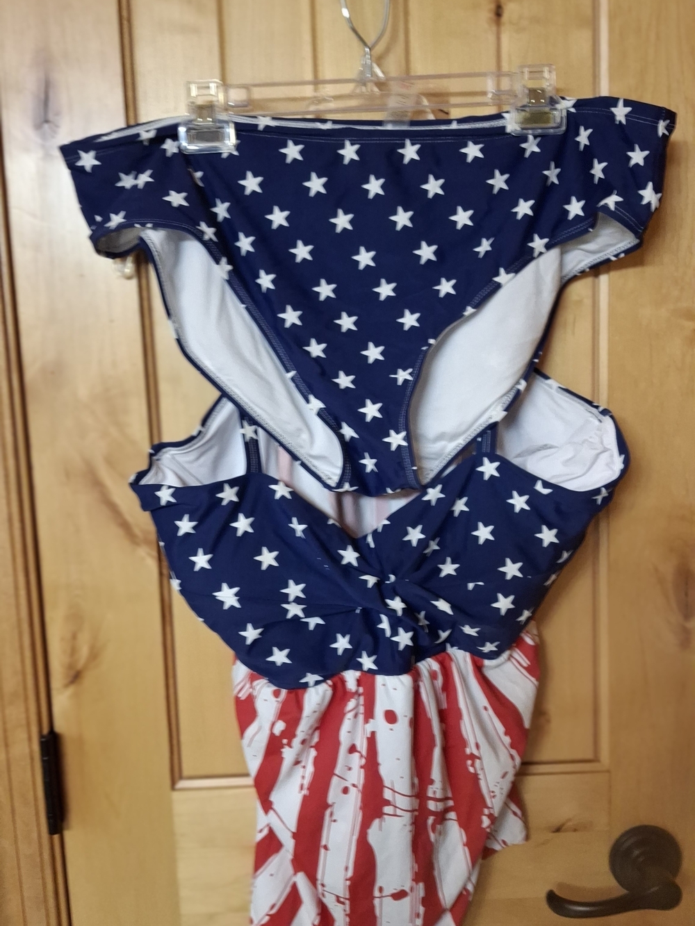 Stars & Stripes Patriotic Tankini Swim Suit! Top And Bottoms- Navy, Red, White - Picture 4 of 5